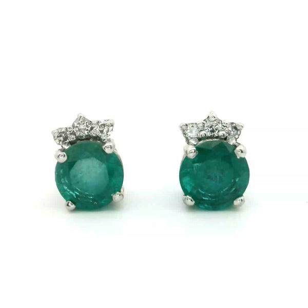 Amelie Emerald and Diamond Earrings