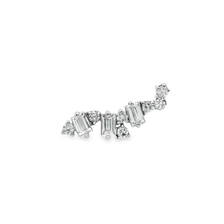 Amazonia Petite Diamonds Gold Earrings | Marquisse Jewelry