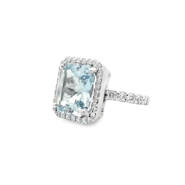 Aquamarine Emerald Cut Ring | Gold Rings | Marquisse Jewelry