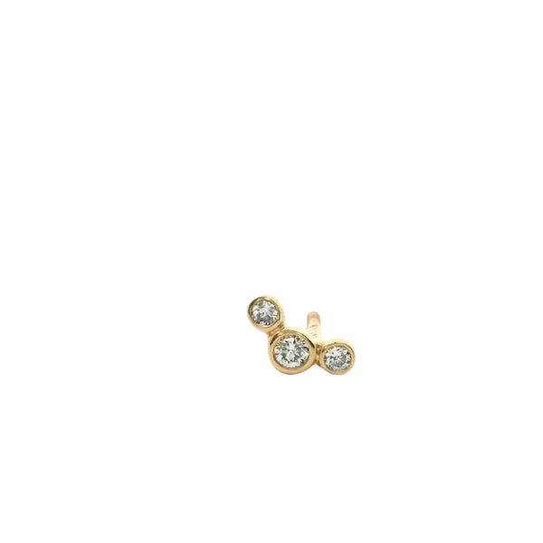 Arete Individual para Piercing de Diamantes en Bisel
