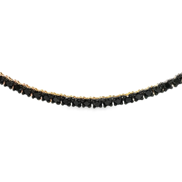 Collar Tenis De Diamantes Negros 6.33ct
