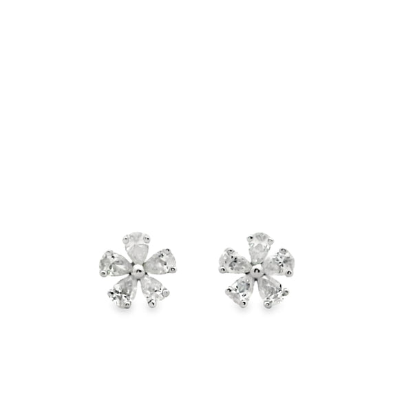 Flower Small Diamond Earrings