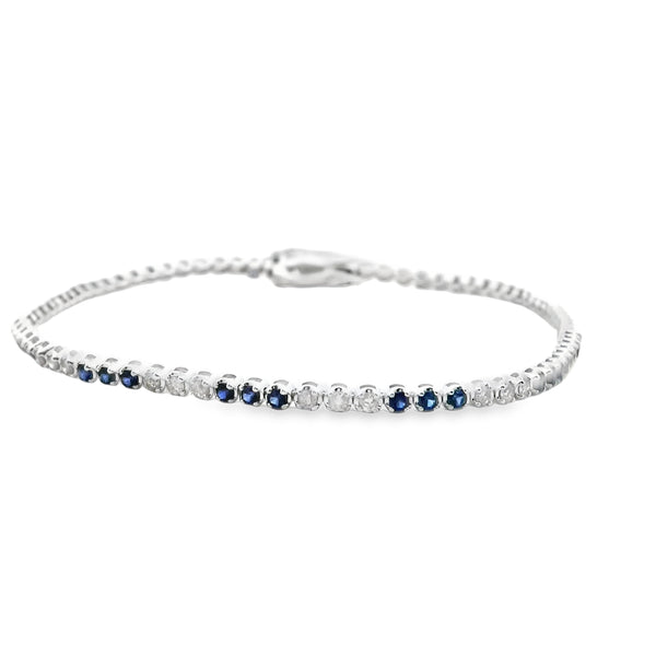 Sapphire and Diamond Tennis Bracelet