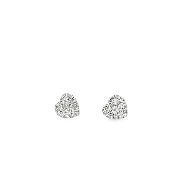 Diamond Heart Shapped Earings