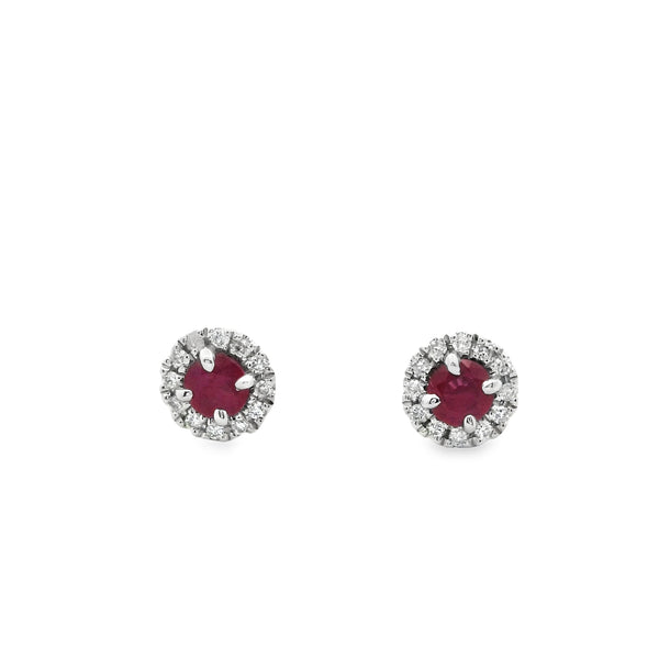 Magnified Ruby Earrings