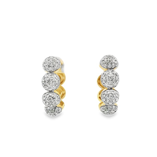 Diamond Pave Medium Hoops