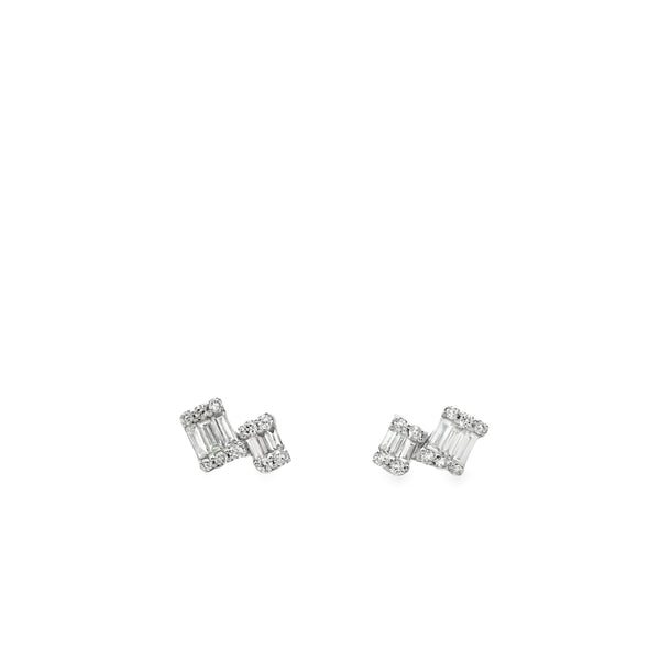 Double Baguette Small Earrings
