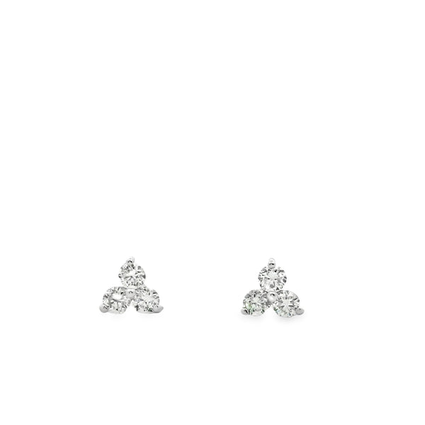 Diamond Medium Clover Earrings