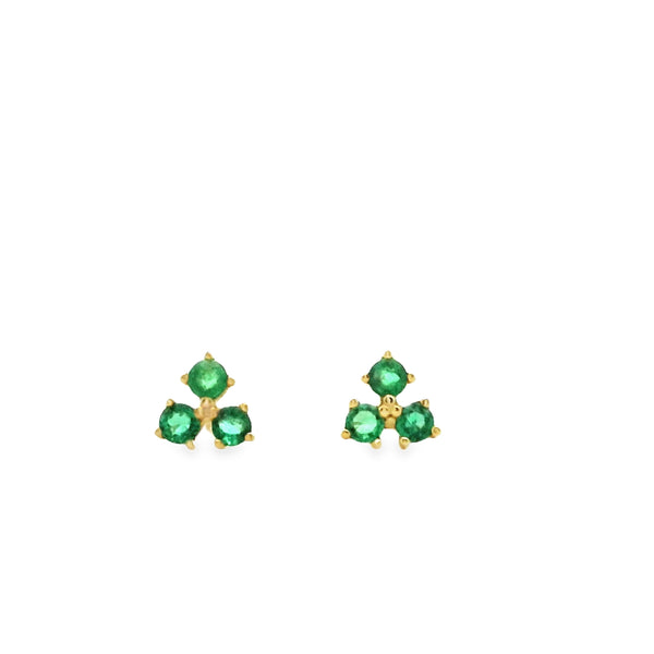Clover Emerald Invididual Earring