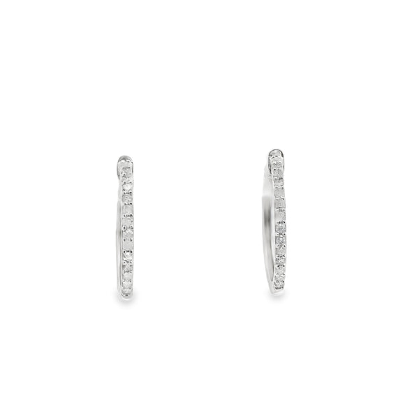 Diamond Medium Thin Hoops