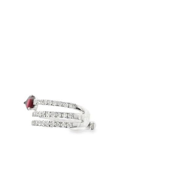 Snake Rubi and Diamond Earcuff