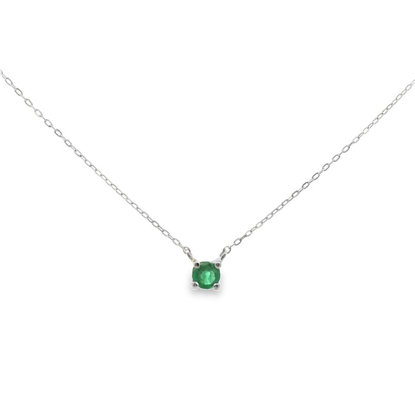 Dije de Esmeralda Redonda de 3mm 