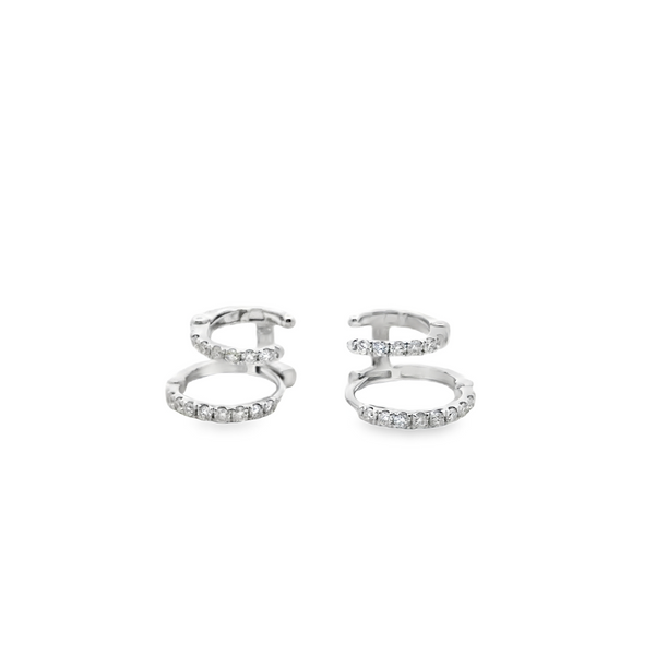 Diamond Huggie Earrings