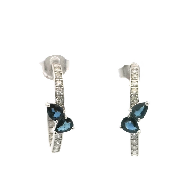 Sapphire and Diamond Half Hoop