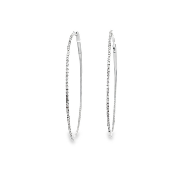 Diamond Thin Large Hoops