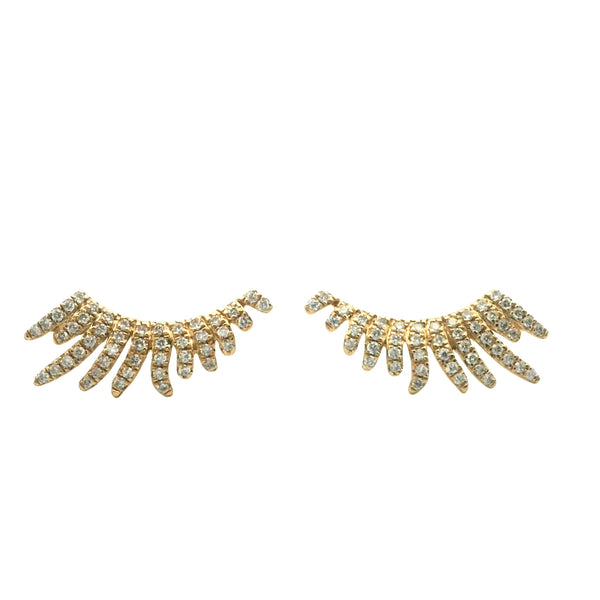 Aretes de Alas en Oro Amarillo Grandes