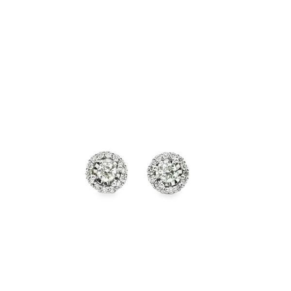 Diamond Bezel Small Earrings