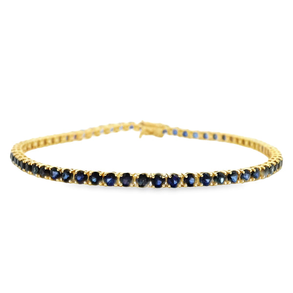 Sapphire Cupcake Setting Tennis Bracele