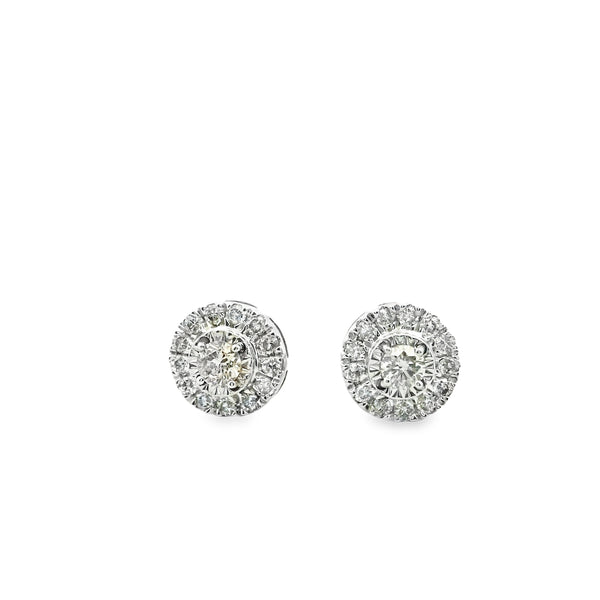 Diamond Circle Earrings