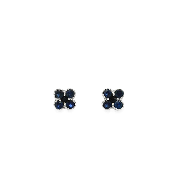 Clover Sapphire Small Earrings