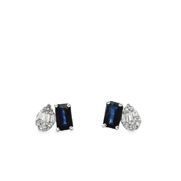 Elysia Sapphire and Diamond Earrings