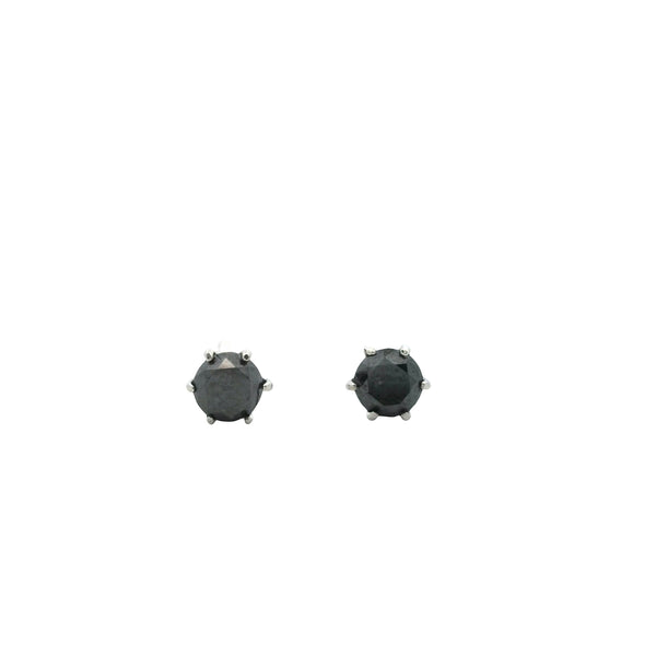 Arete Individual de Diamante Negro de 0,2ct 