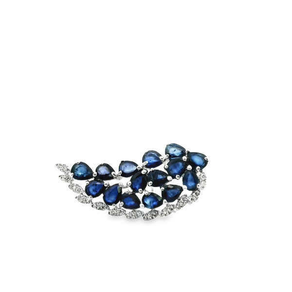 Sapphire Large Wings Earings