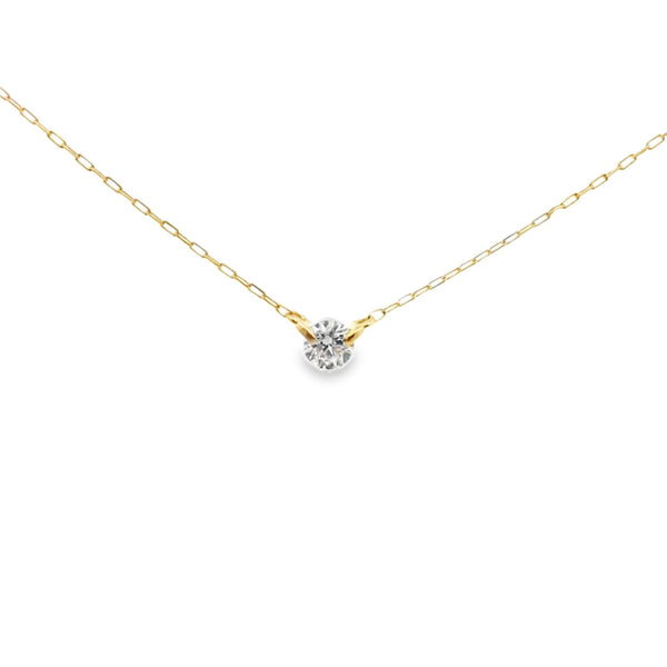 Dije de Diamante Solitario Flotante