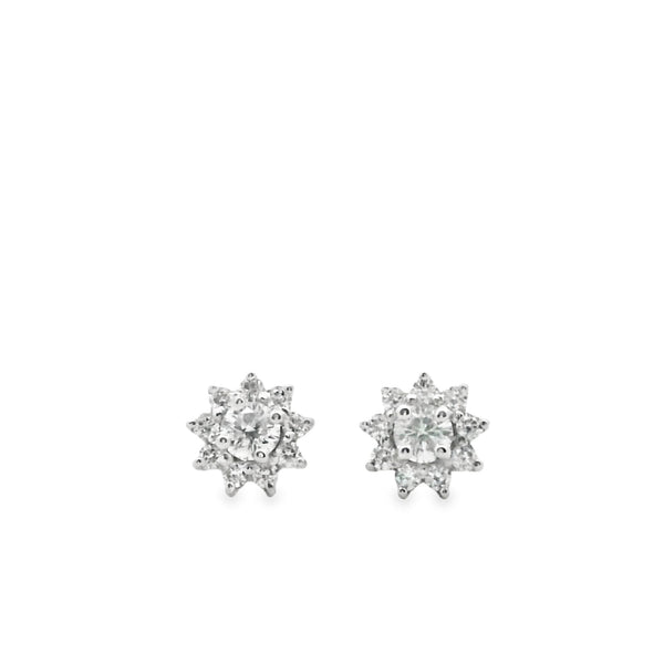 Diamond Vintage Flower Earrings